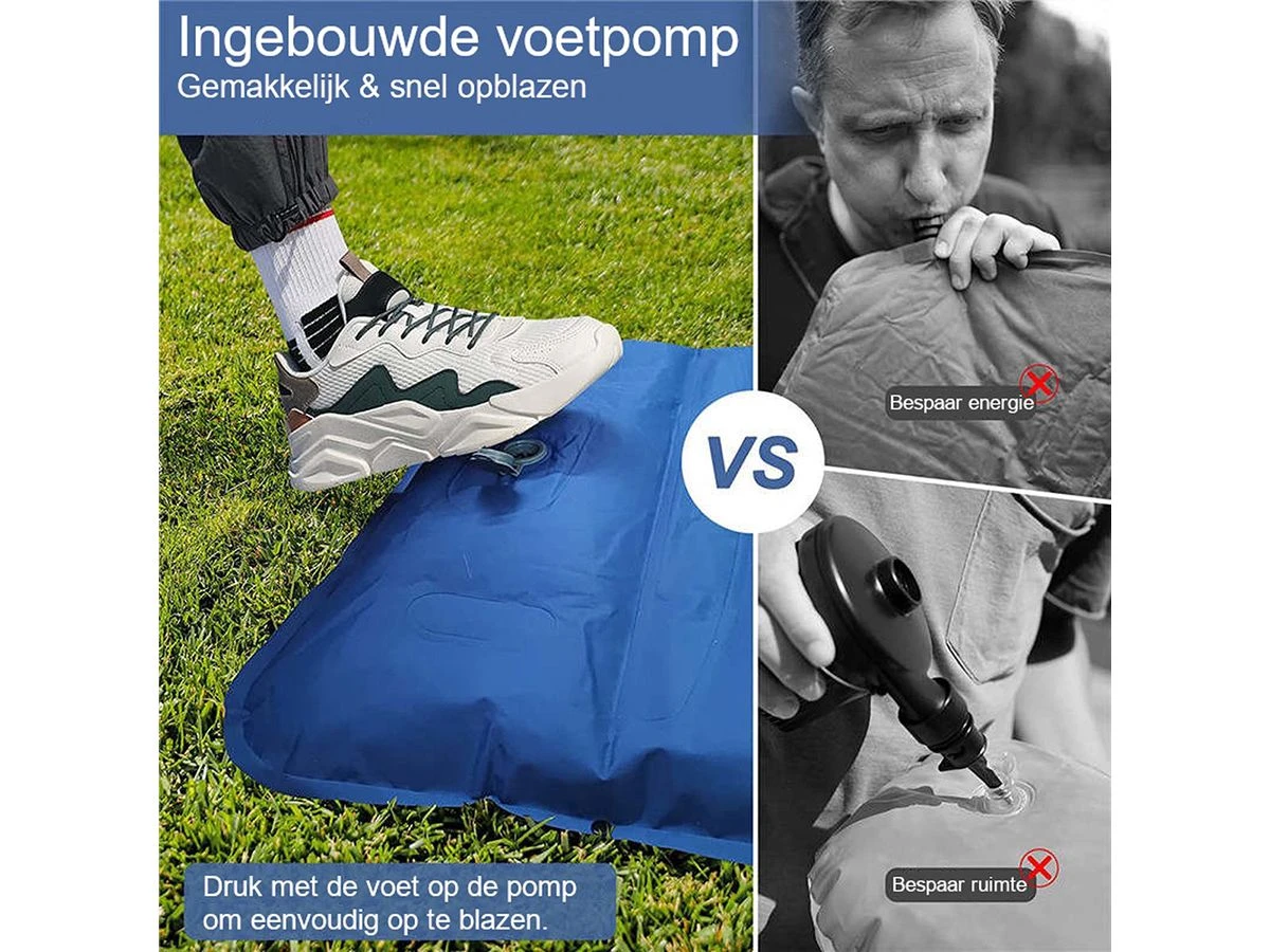 Hikr® 10cm+ Slaapmat - Blue - Afbeelding 4