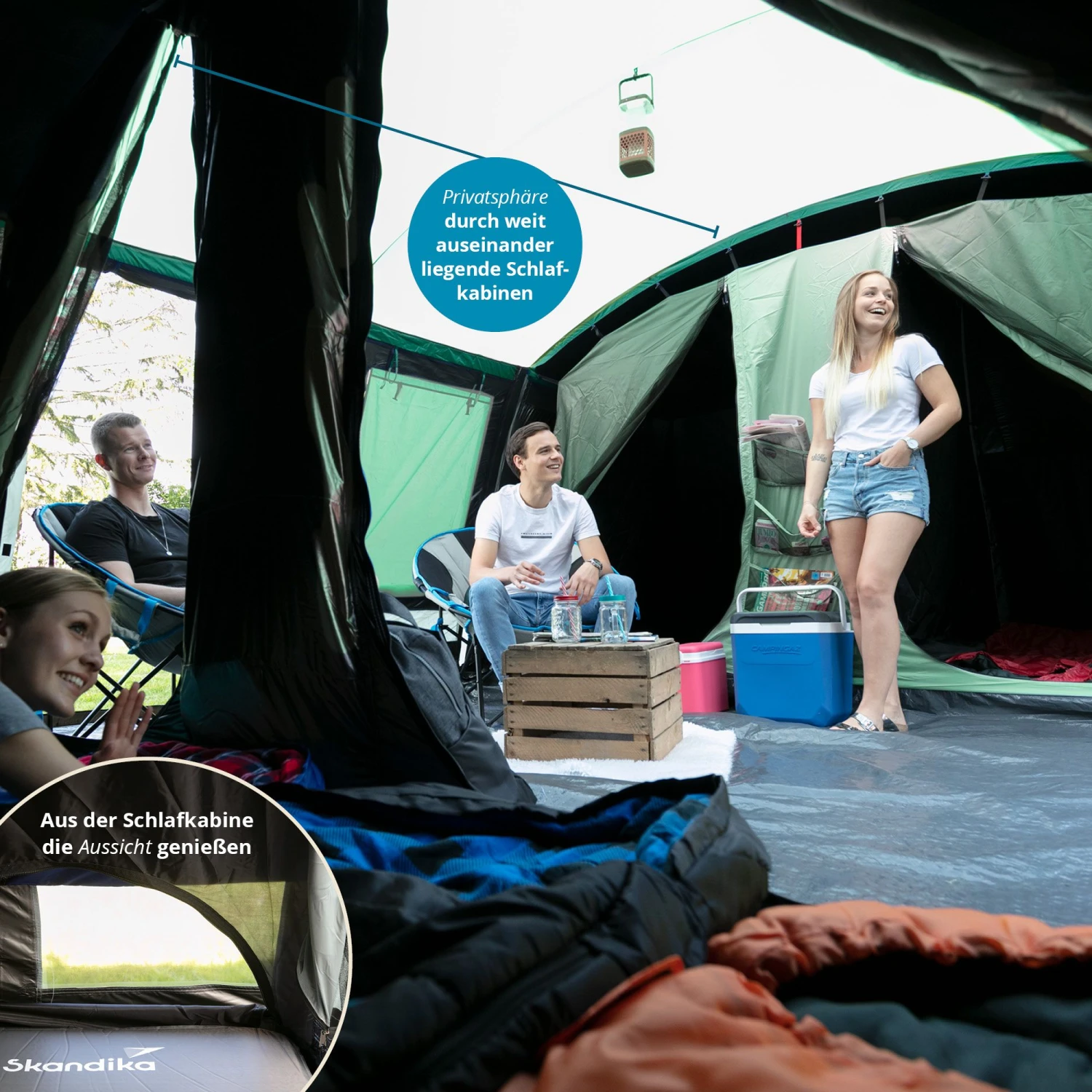 Skandika Montana 10 Sleeper Protect Tunneltent - Afbeelding 3