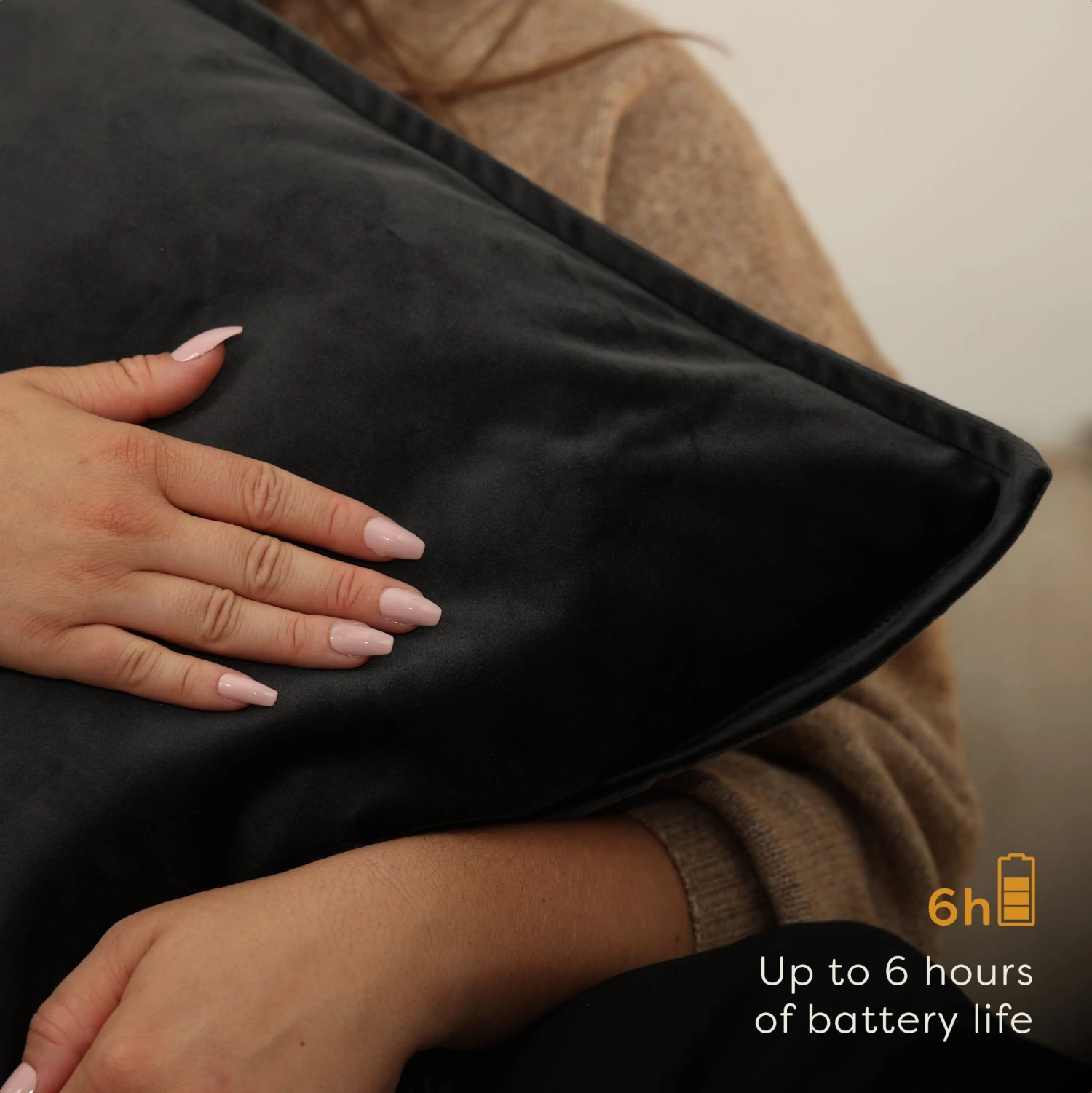 Pleafs Warmtekussen Plush 45x45cm - Onyx - Afbeelding 4