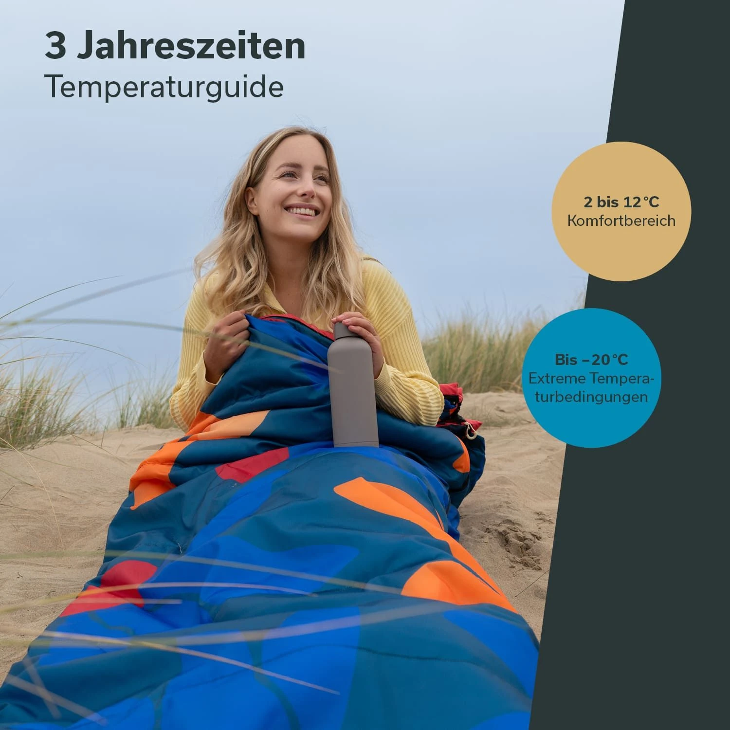 Skandika Sovro 190+30 Slaapzak - Fiery Garden - Afbeelding 2