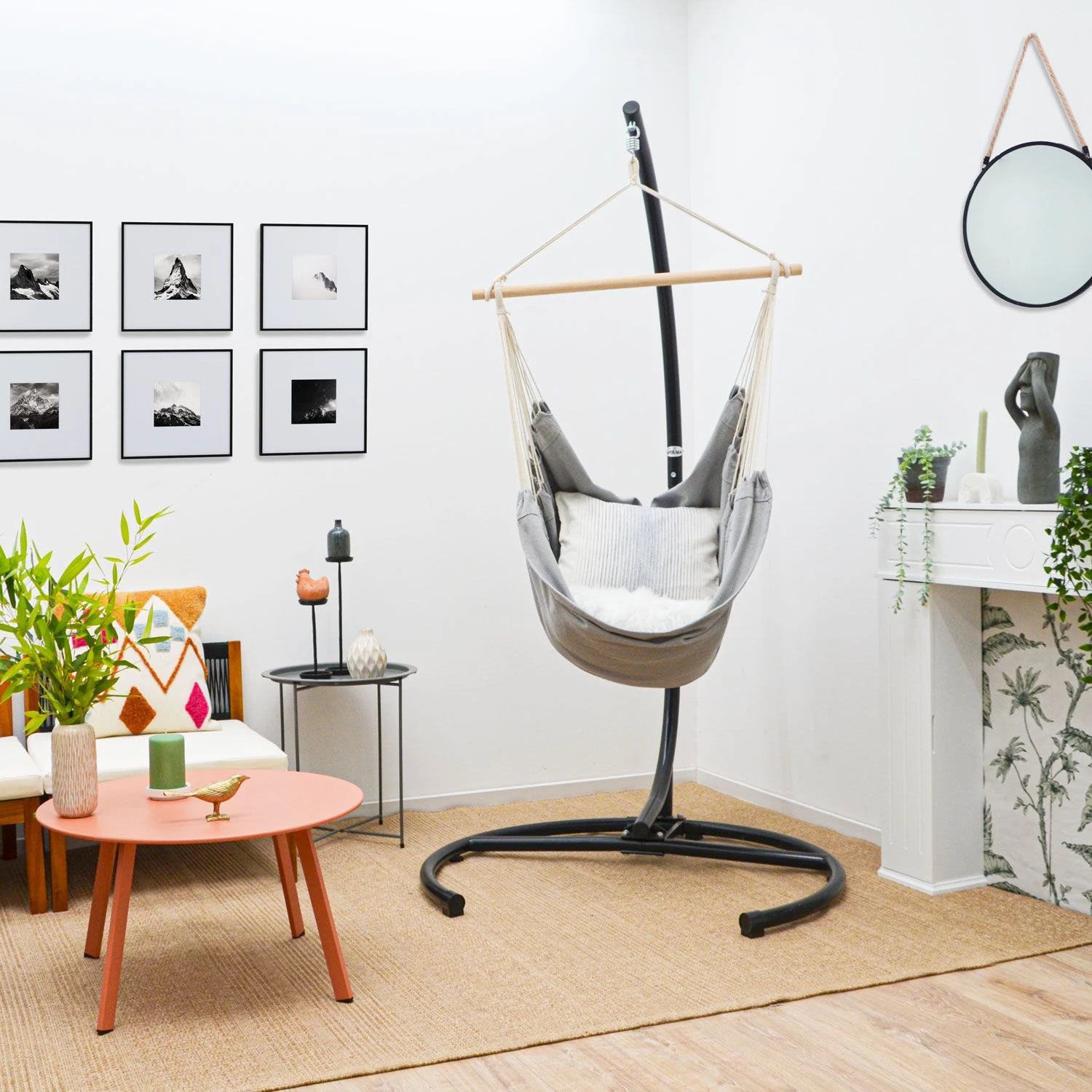 AMANKA 155 X 125 Cm XL Hangstoel - Grey - Afbeelding 3