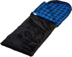 Skandika Dundee Flannel-R Zwarte Slaapzak