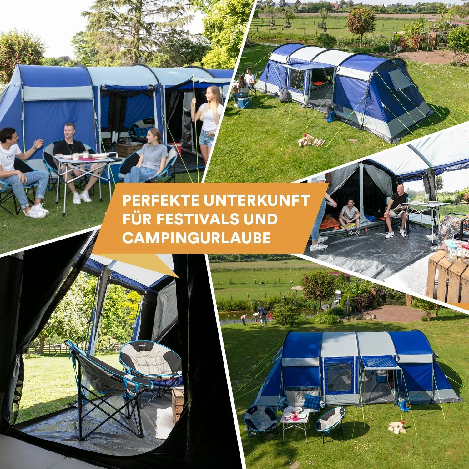 Skandika Montana 8 Sleeper Protect Tunneltent - Afbeelding 2