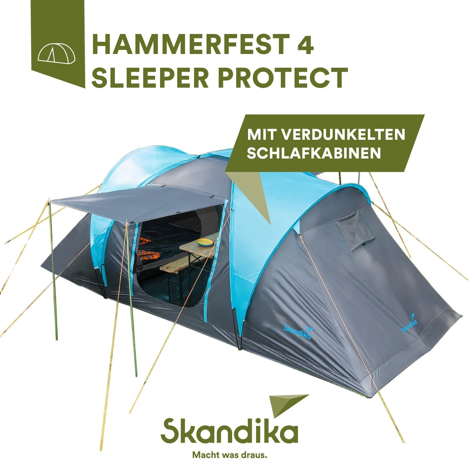 Skandika Hammerfest 4 Sleeper Koepeltent - Afbeelding 6