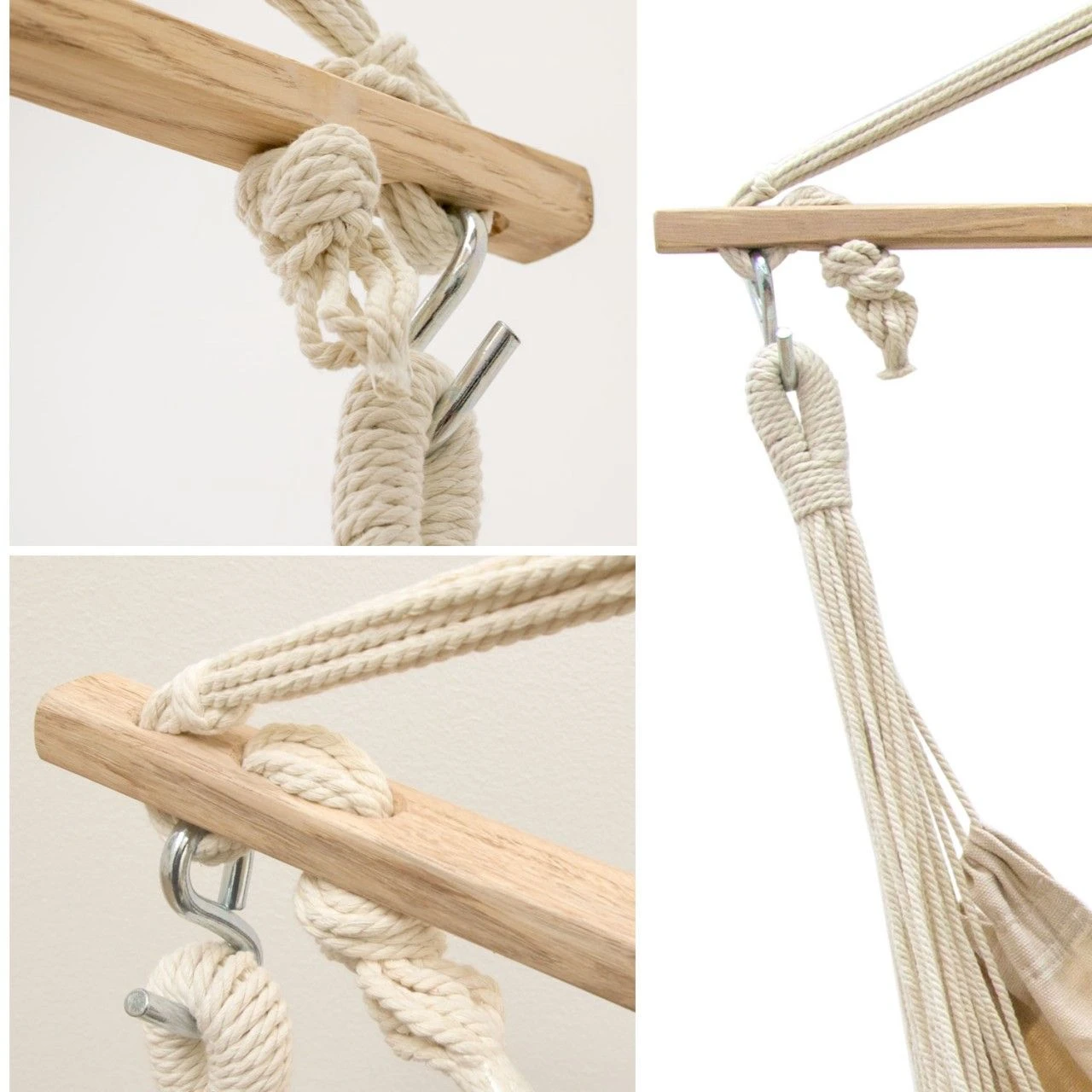 AMANKA 185 X 130 Veiligheids Hangstoel - Beige - Afbeelding 3