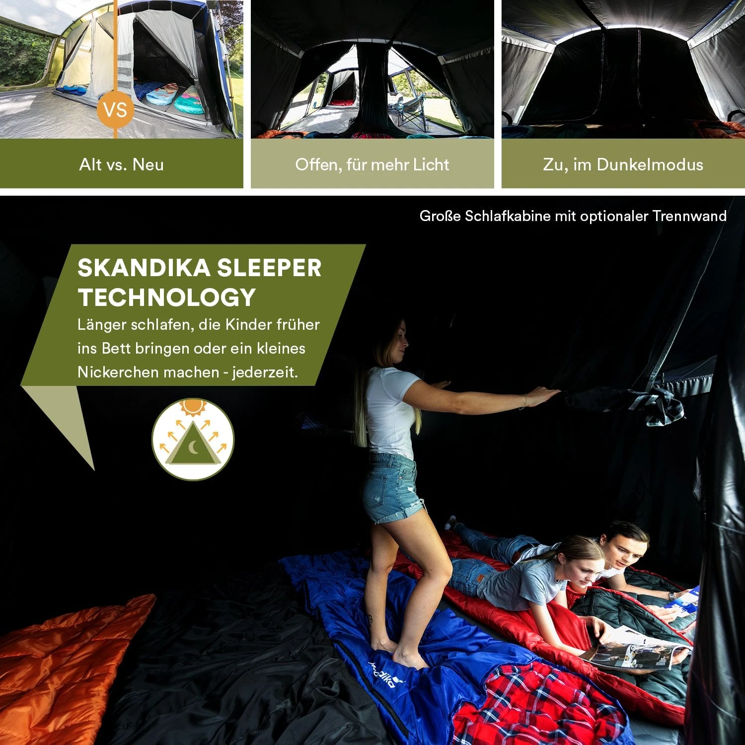 Skandika Montana 8 Sleeper Protect Tunneltent - Afbeelding 3