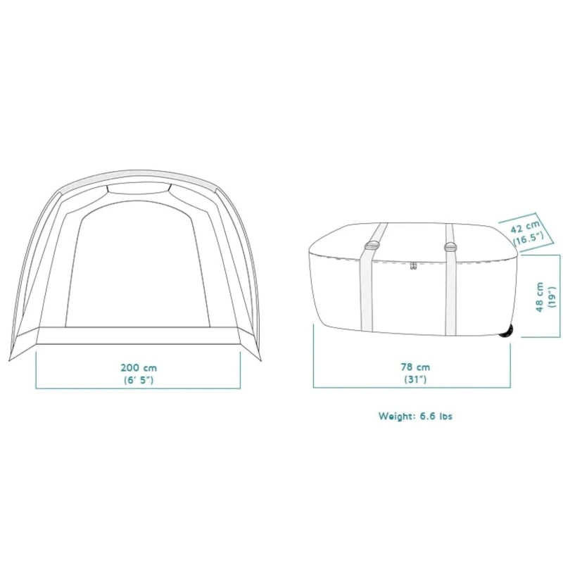 Merkloos Crua Tri Geisoleerde Tunneltent - Afbeelding 5