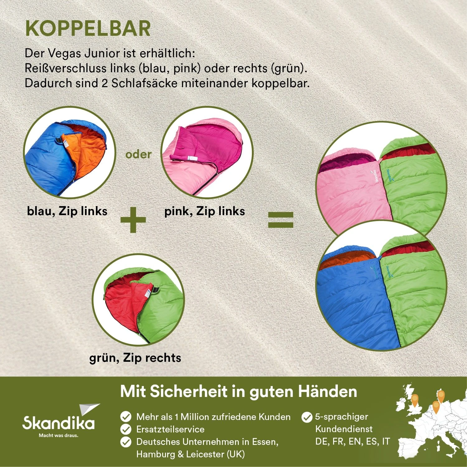 Skandika Vegas Junior Blauwe Slaapzak - Afbeelding 6