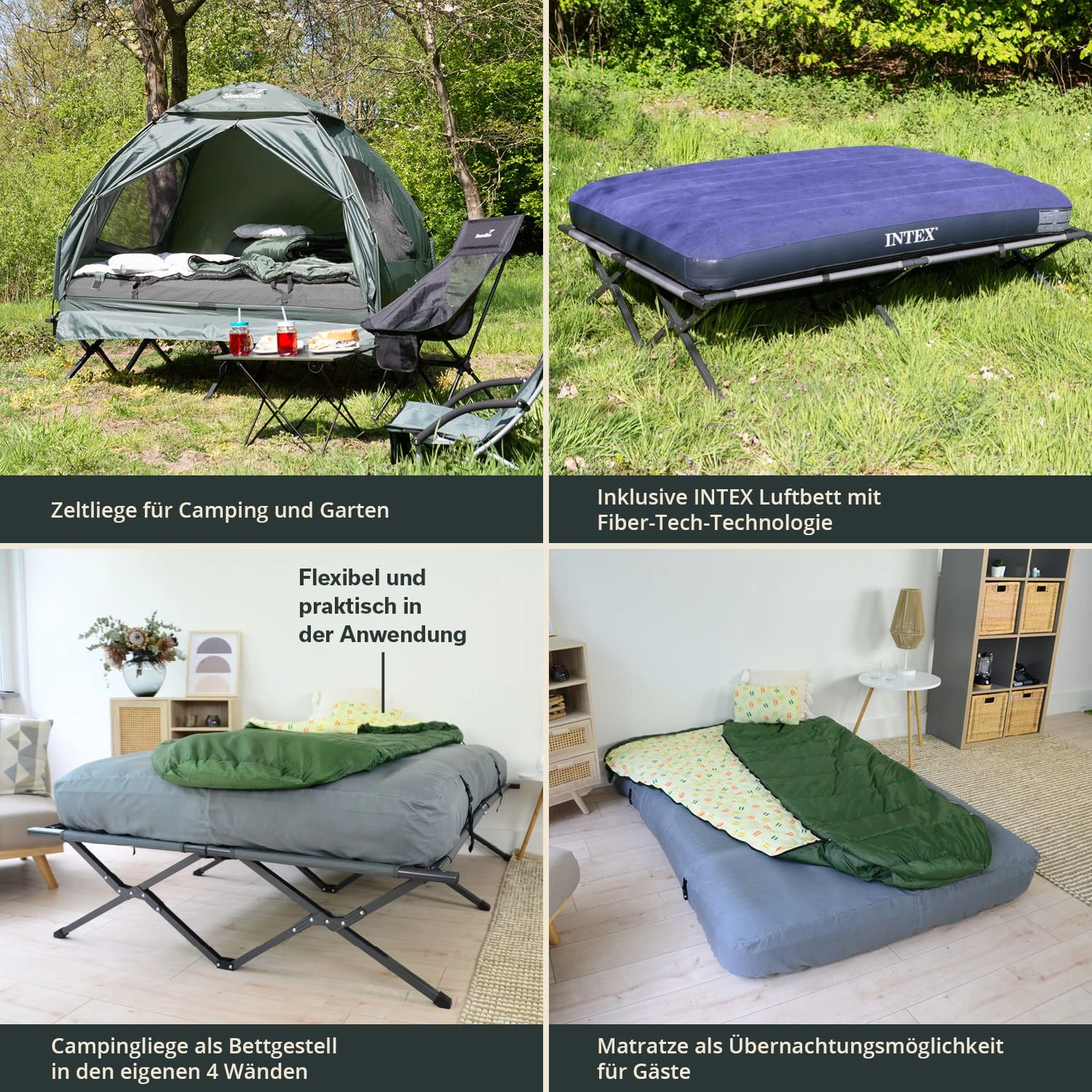 Skandika Haug Tent Bed Groen - Afbeelding 4