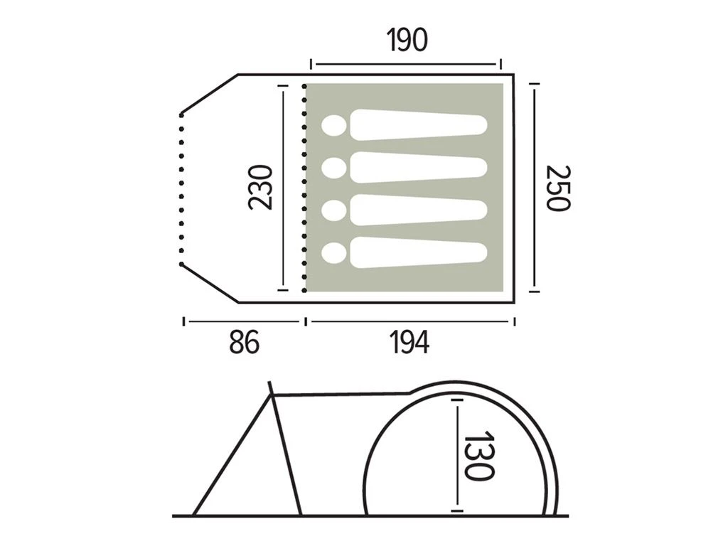 Trigano Ceylan 4-persoons Koepeltent - Afbeelding 3