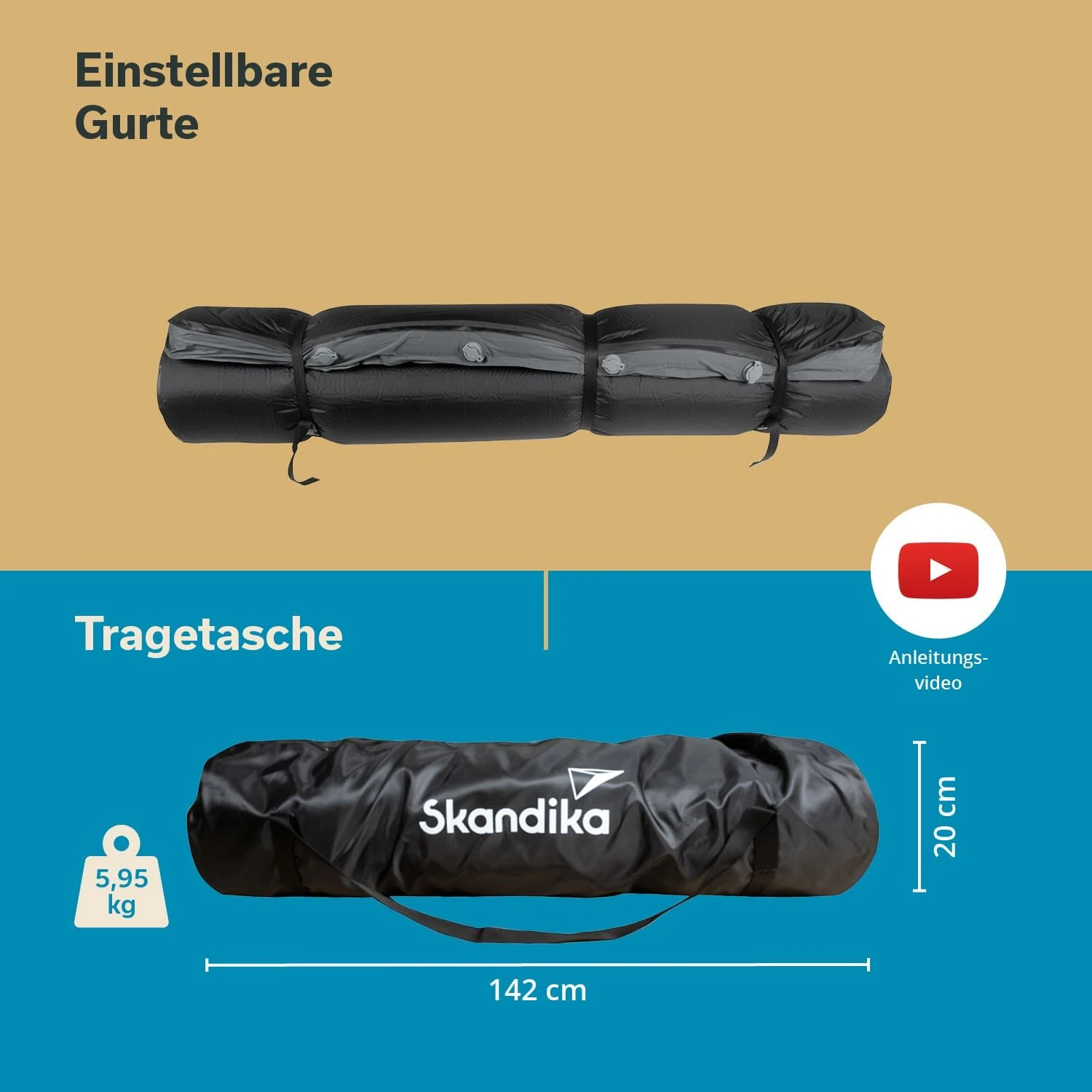 Skandika Easy 3D Premium Double Slaapmat - Afbeelding 5