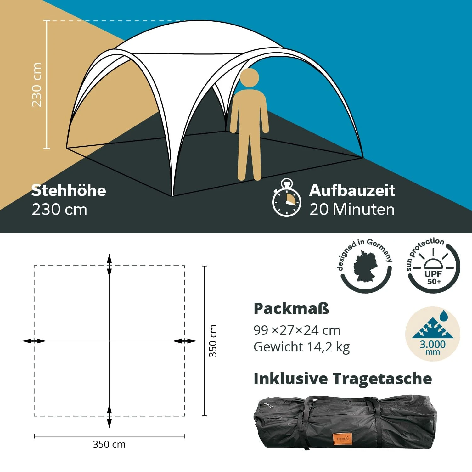 Skandika Ascot 350 Event Shelter - Afbeelding 6