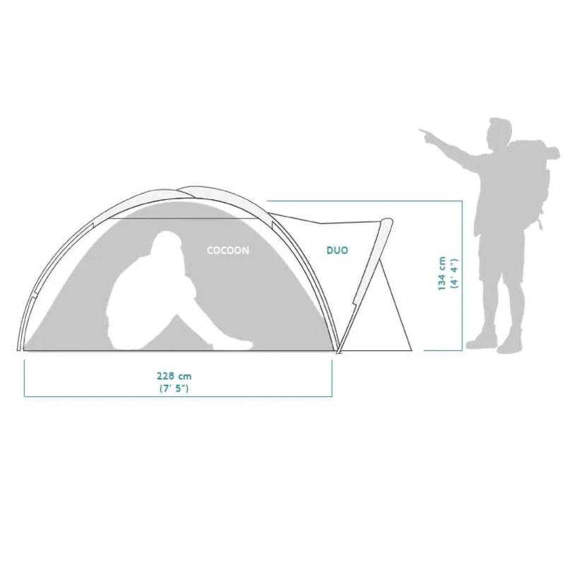 Merkloos Crua Duo Maxx Combo Lichtgewicht Tent + Culla Maxx Cocoon - Afbeelding 5