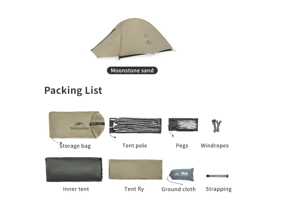 Naturehike Cloud Up 2 PRO Tent - Brown - Afbeelding 4