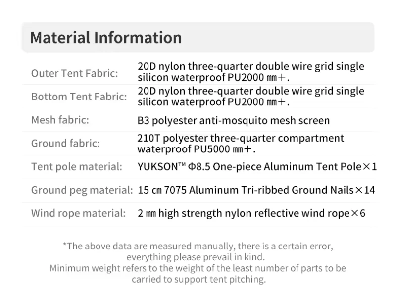 Naturehike Cloud Up 2 PRO Tent - Brown - Afbeelding 3