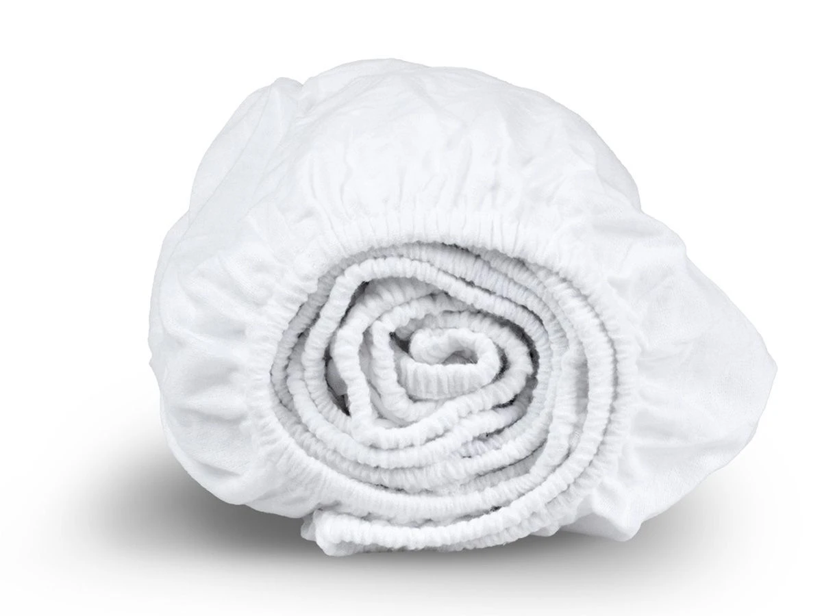 DoubleDry Flanel 90 X 200 Cm Hoeslaken - Wit - Afbeelding 3