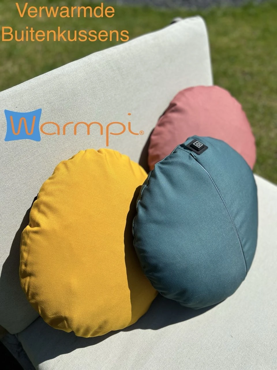 Merkloos Warmpi Draadloos Outdoor Rond Warmtekussen - Yellow - Afbeelding 3