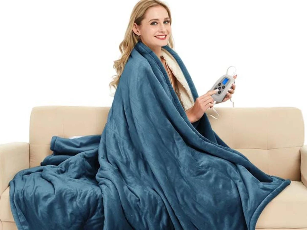 Merkloos Swiss Nights Sherpa Fleece Elektrische Warmtedeken - Afbeelding 3