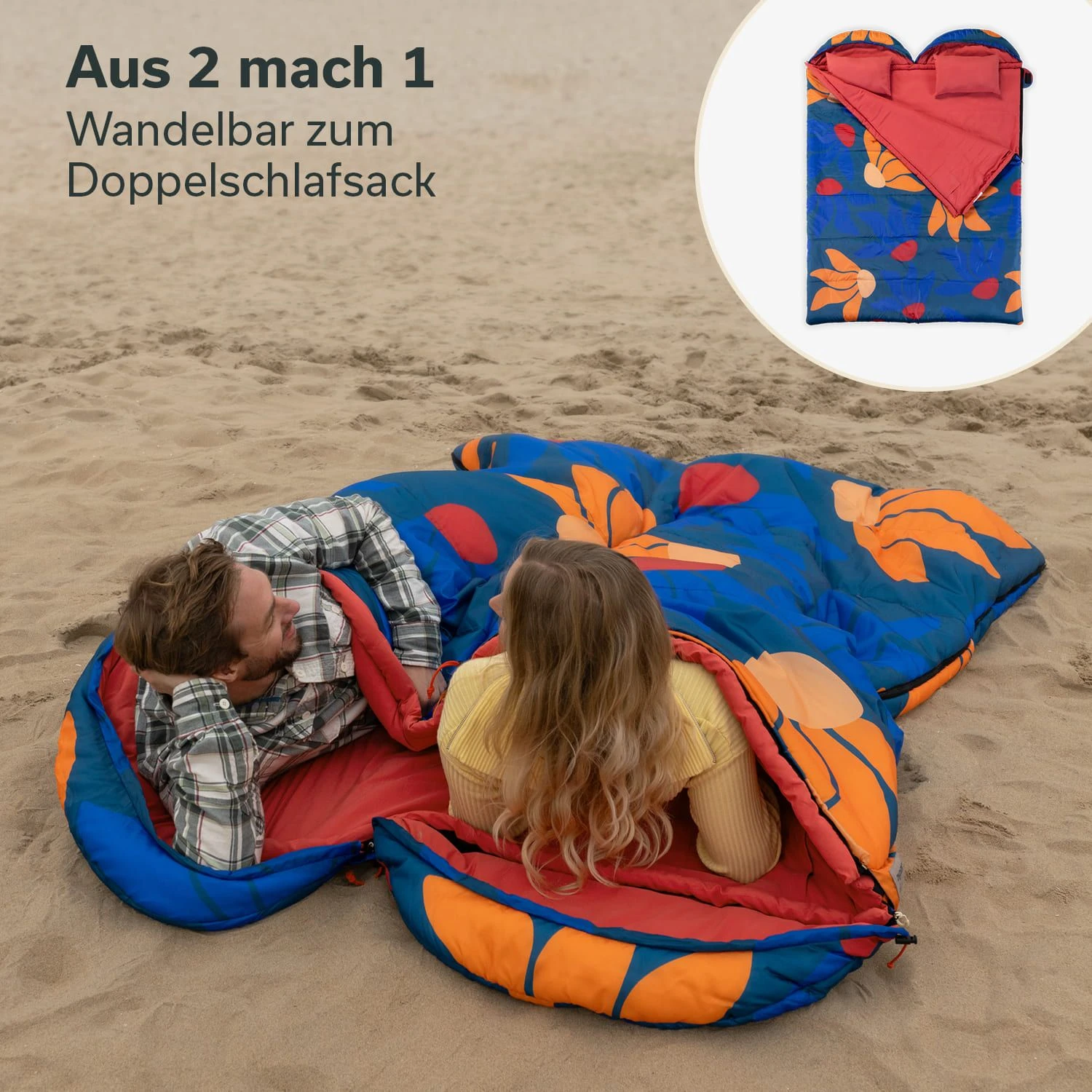 Skandika Sovro 190+30 Slaapzak - Fiery Garden - Afbeelding 3