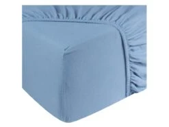 DoubleDry Flanel 180x200 Cm Hoeslaken - Wolk Blauw