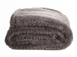 Merkloos PHLOX Teddy 130 X 170 Cm Plaid - Antraciet Grijs