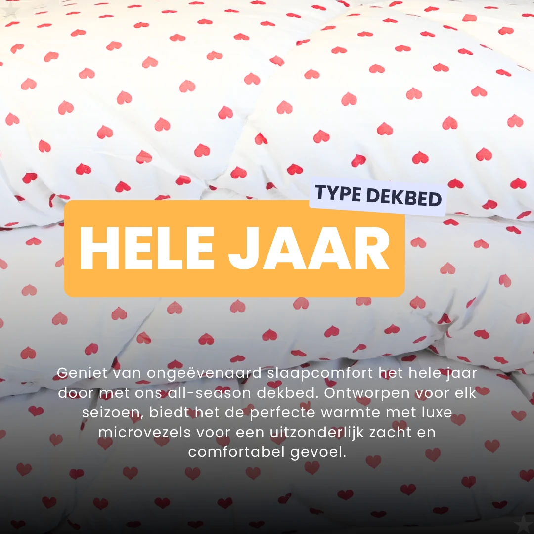 HappyBed Sweethearts All Year Dekbed - 140x200 Cm - Afbeelding 4