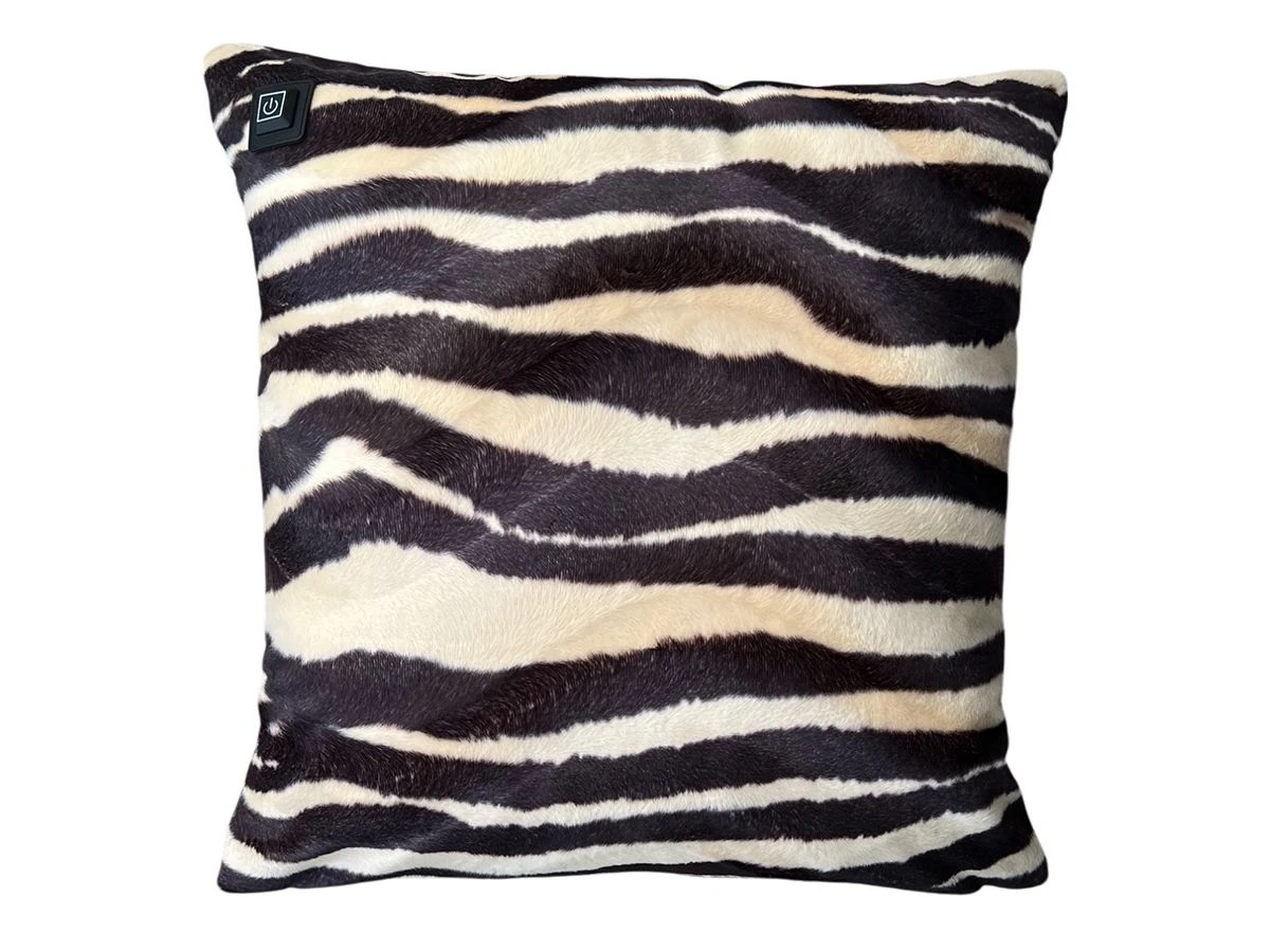 Merkloos Warmpi Verwarmd Sierkussen - Zebra