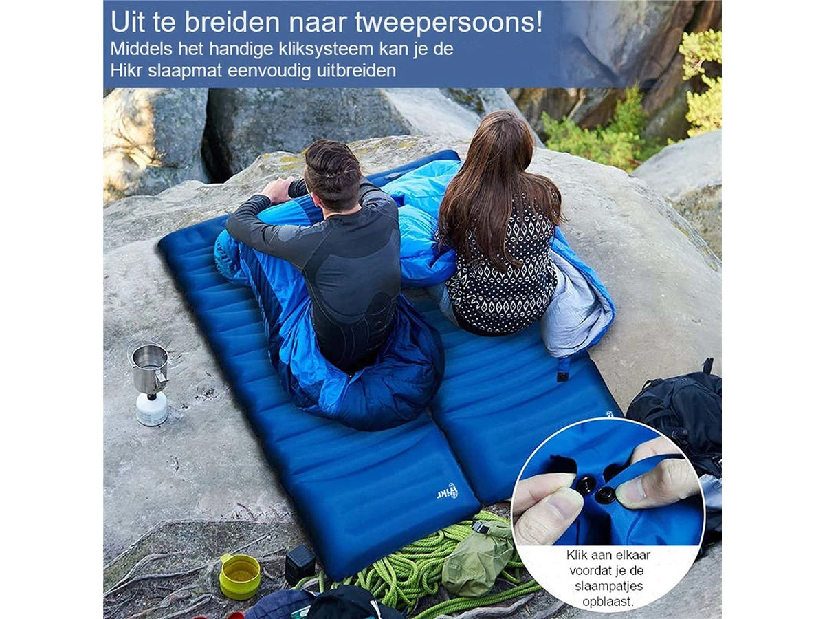 Hikr® 10cm+ Slaapmat - Blue - Afbeelding 6