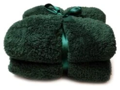 Unique Living Teddy Plaid - Dark Green