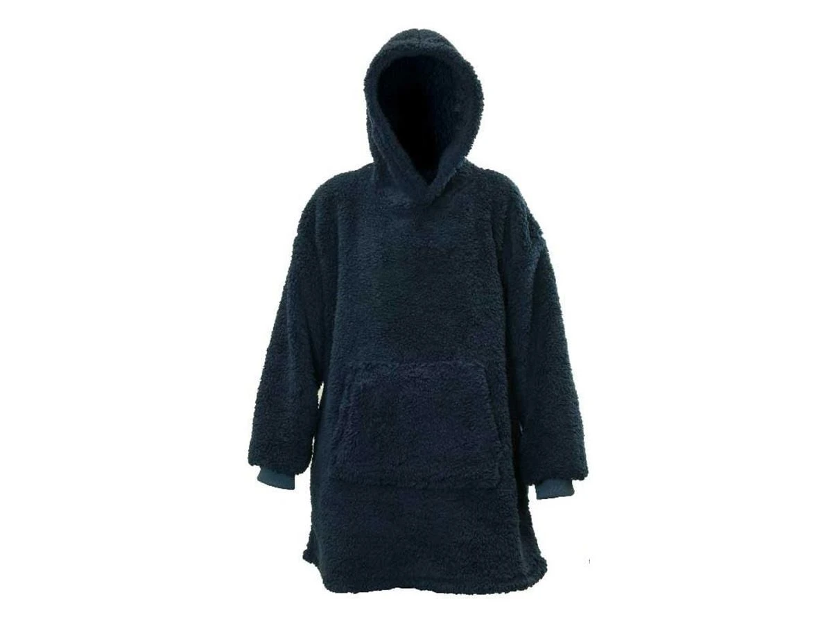 Unique Living Teddy Oversized Hoodie - Dark Blue