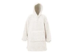 Unique Living Teddy Oversized Hoodie - Dove White