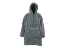 Unique Living Teddy Oversized Hoodie - Dark Grey