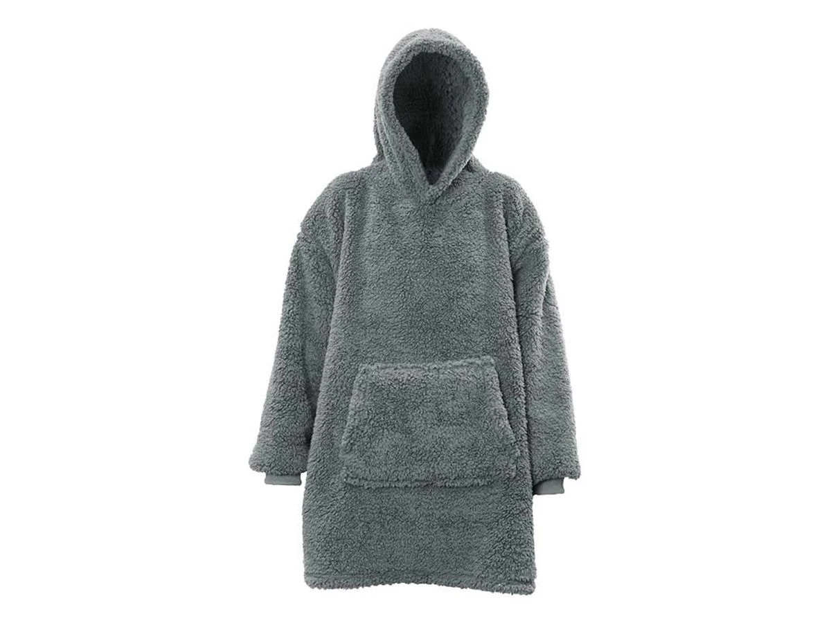 Unique Living Teddy Oversized Hoodie - Dark Grey
