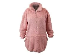 Unique Living Willow Long Oversized Hoodie - Old Pink