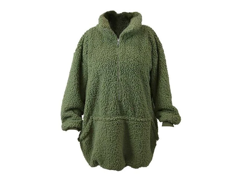 Unique Living Willow Long Oversized Hoodie - Winter Green